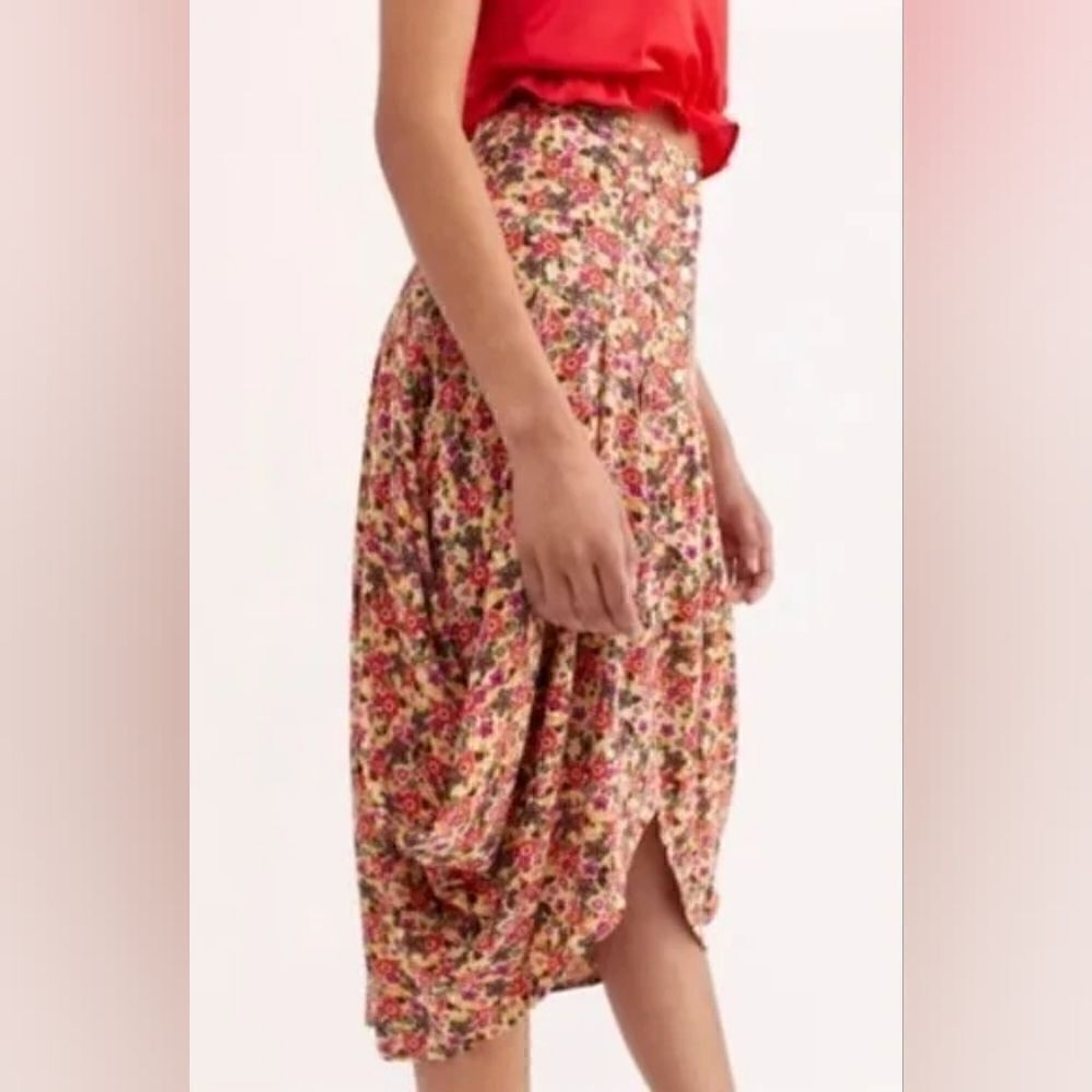 Free People Skirt 2 Handkerchief Floral Fairy Cottagecore Prairiecore Coastal